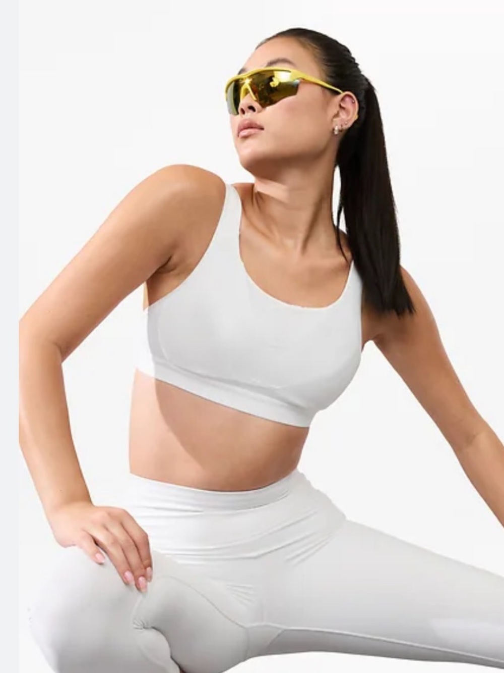 Athleta White Invincible Sports Bra